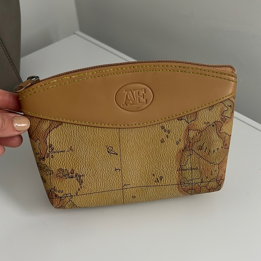 Allen Edwards Vintage Cosmetics World Map Clutch